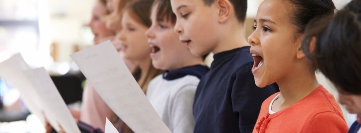 Students singing